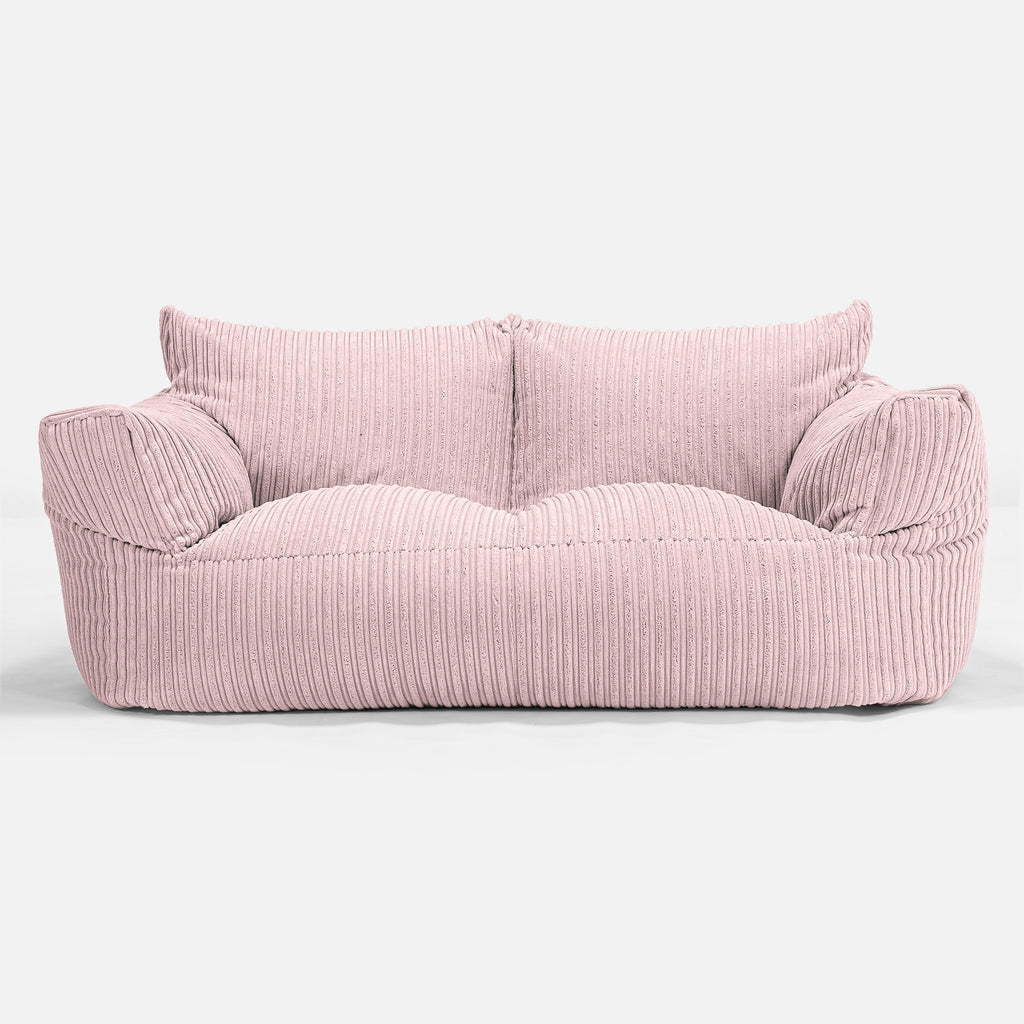Eva blush velvet shop sofa