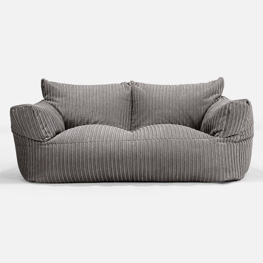 Lounge Pug Josephine Bean Bag Sofa Cord Graphite Grey Beanbag Couch Big Bertha Original UK
