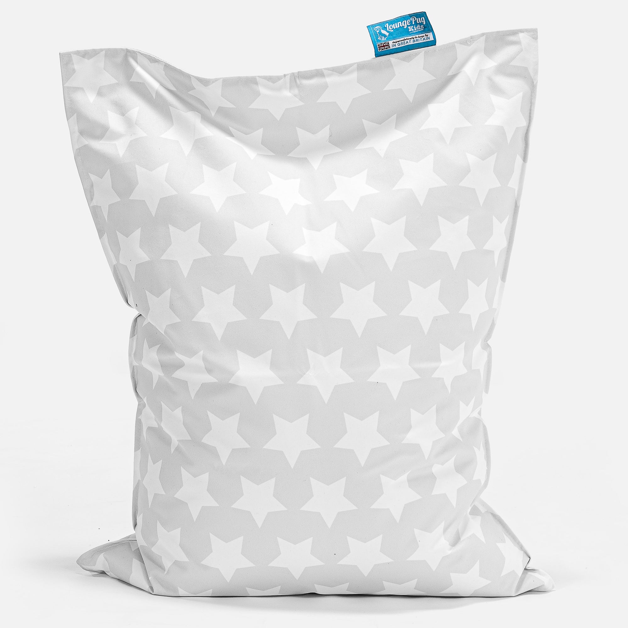 Lounge Pug Kids Bean Bag Pillow Childrens Beanbag UK Print Grey Star