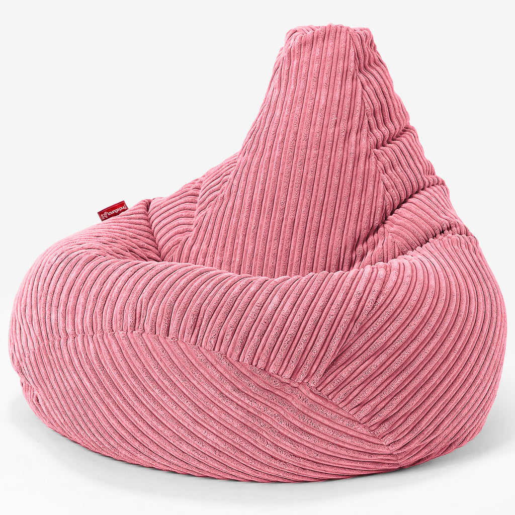Children's Gaming Bean Bag Chair 6-14 yr - Cord Coral Pink 02