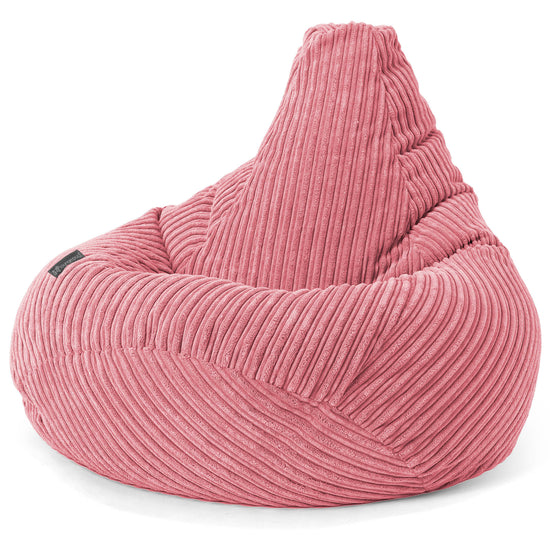 Children's Gaming Bean Bag Chair 6-14 yr - Cord Coral Pink 03