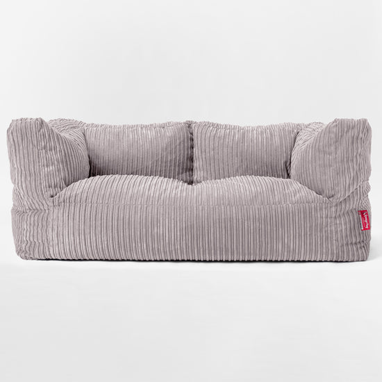 Kids' Giant Albert Sofa 2 Seater 2-14 yr - Cord Aluminium Silver 03