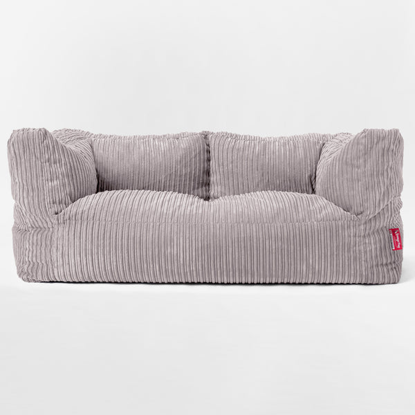 Kids' Giant Albert Sofa 2 Seater 2-14 yr - Cord Aluminium Silver 01