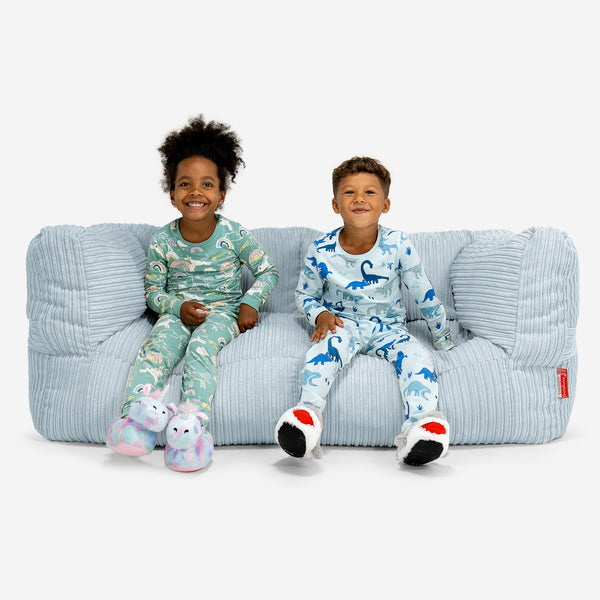 Kids' Giant Albert Sofa 2 Seater 2-14 yr - Cord Baby Blue 01