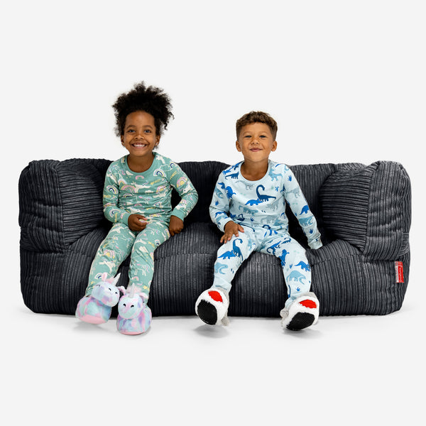 Kids' Giant Albert Sofa 2 Seater 2-14 yr - Cord Black 01