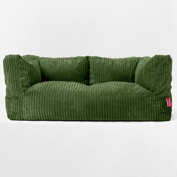 Kids' Giant Albert Sofa 2 Seater 2-14 yr - Cord Forest Green 03