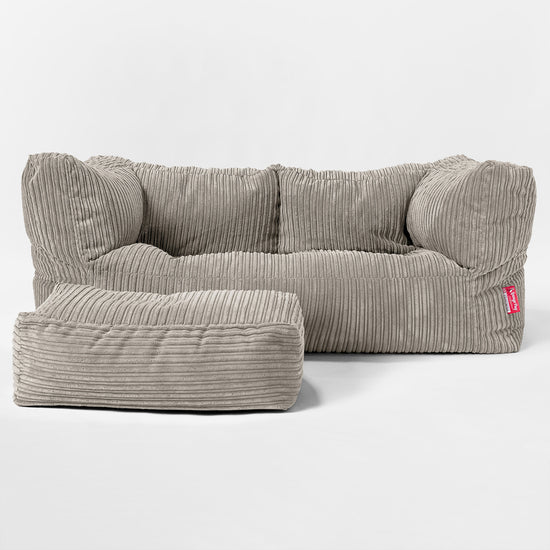 Kids' Giant Albert Sofa 2 Seater 2-14 yr - Cord Mink 02