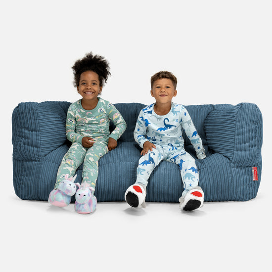 Kids' Giant Albert Sofa 2 Seater 2-14 yr - Cord Navy Blue 01