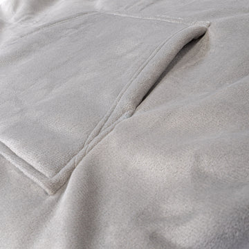 Kid's Oversized Hoodie Blanket Sweatshirt - Minky Grey 05