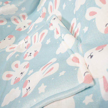 Kid's Oversized Hoodie Blanket Sweatshirt - Minky Rabbit 05