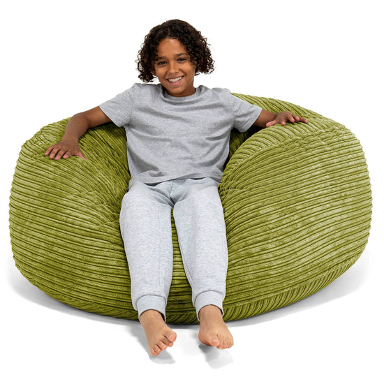 Ultra Comfy Kids' Super Sized Bean Bag 6-14 yr - Cord Lime Green 01