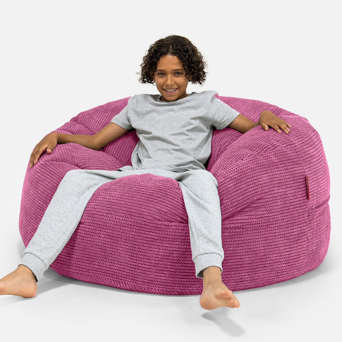 Lounge Pug Kids Super Sized Large Bean Bag Pom Pom Pink Big