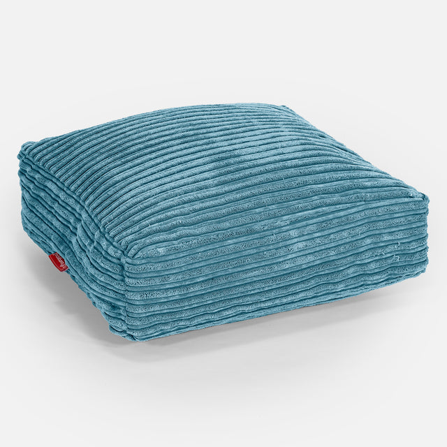 Large Floor Cushion - Cord Aegean Blue 01