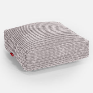 Large Floor Cushion - Cord Silver Grey