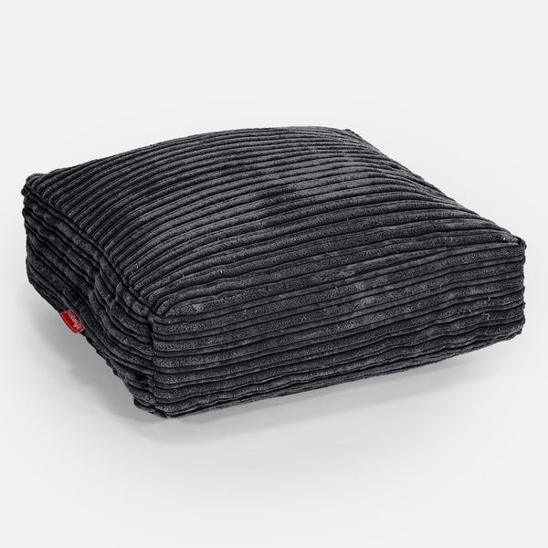 Large Floor Cushion - Cord Black 01