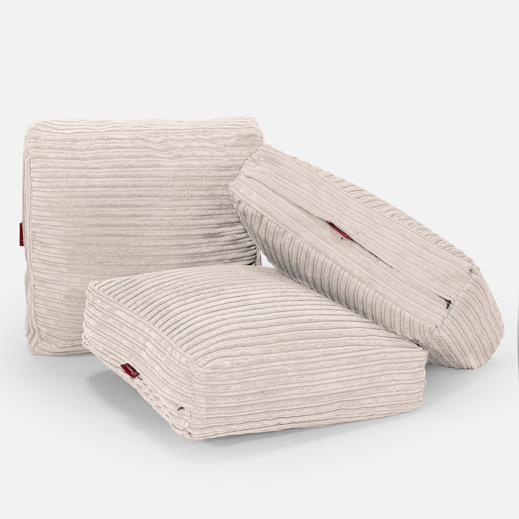 Large Floor Cushion - Cord Ivory 04