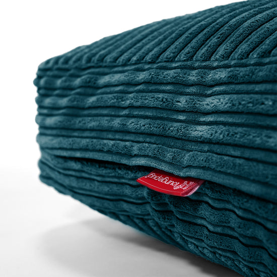 Large Floor Cushion - Cord Teal Blue 02