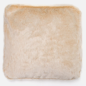 Large Floor Cushion - Faux Rabbit Fur White 03