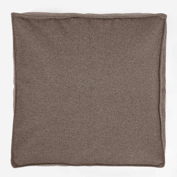 Large Floor Cushion - Interalli Wool Biscuit Fabric Close-up Image