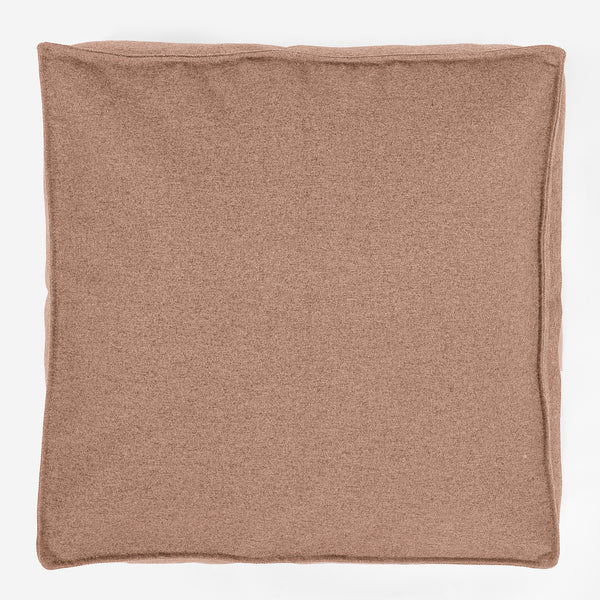Large Floor Cushion - Interalli Wool Sand Fabric Close-up Image