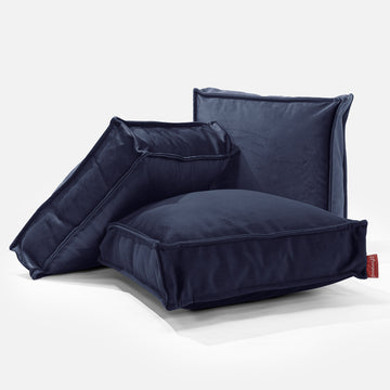Large Floor Cushion - Velvet Midnight Blue 04