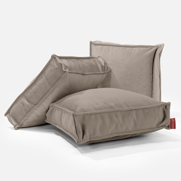 Large Floor Cushion - Velvet Mink 03