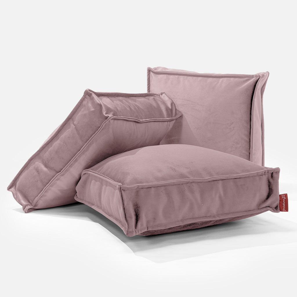 Large Floor Cushion - Velvet Rose Pink 03