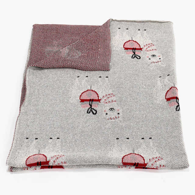 Childs Throw / Blanket - Cotton Blend Llama