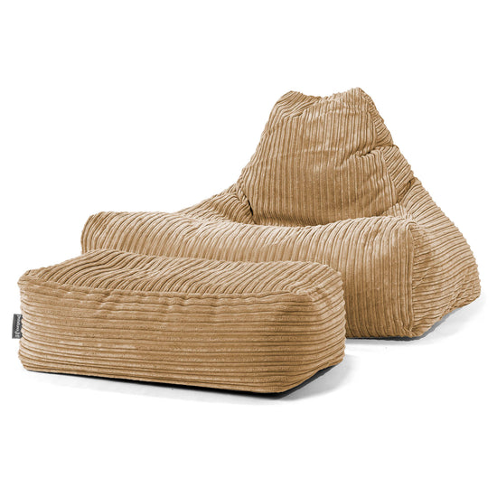 Lounger Beanbag - Cord Sand 02