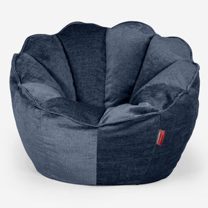Natalia Sacco Bean Bag Chair - Chenille Navy Blue