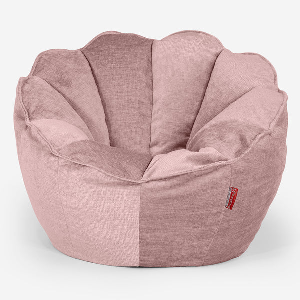 Natalia Sacco Bean Bag Chair - Chenille Pink 01