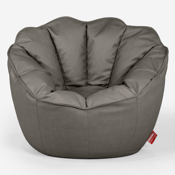 Natalia Sacco Bean Bag Chair - Vegan Leather Grey 01