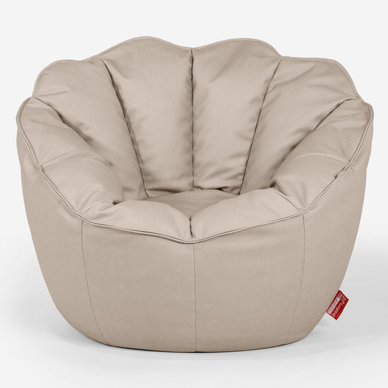 Natalia Sacco Bean Bag Chair - Vegan Leather Ivory 01