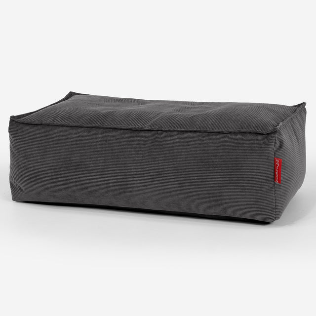 Large Footstool - Needlecord Charcoal 01