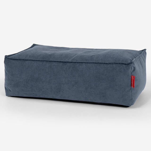 Large Footstool - Needlecord Navy 01