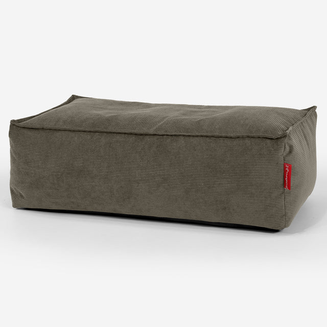 Large Footstool - Needlecord Olive 01