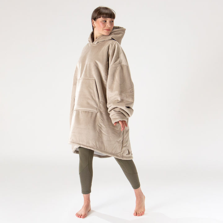 Lounge Pug Oversized Hoodie Blanket Sweatshirt For Men Women Minky Cream Mink One Size Fits All Big Bertha Original UK