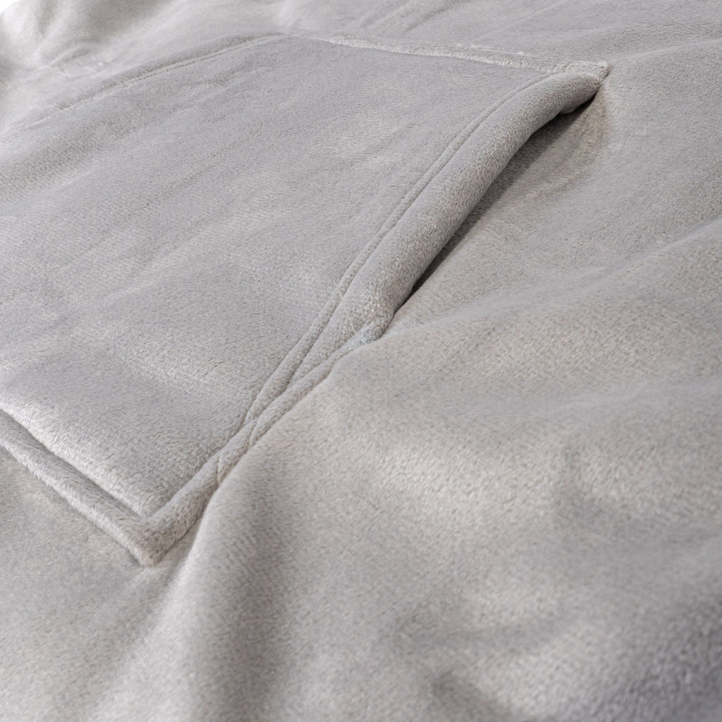 Oversized Hoodie Blanket Sweatshirt for Men or Women - Minky Grey 06