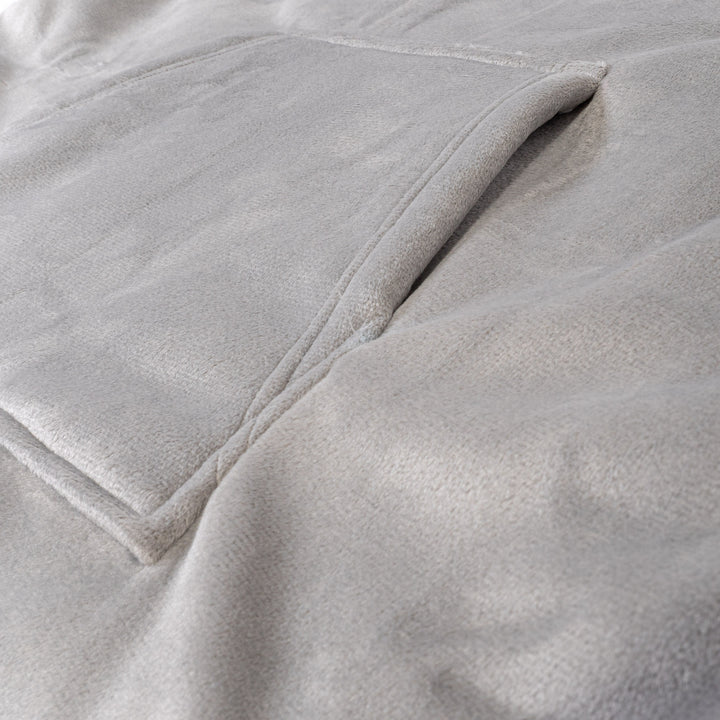 Oversized Hoodie Blanket Sweatshirt for Men or Women - Minky Grey 06
