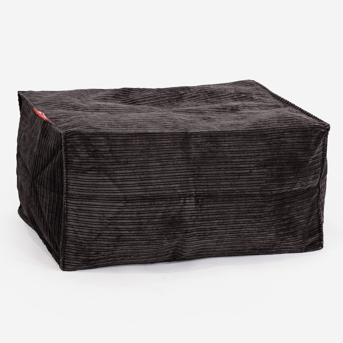 Lounge Pug Pinstripe Cord Bean Bag Footstool Small Graphite Grey