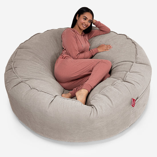 Mega Mammoth Bean Bag Sofa - Pinstripe Mink 01