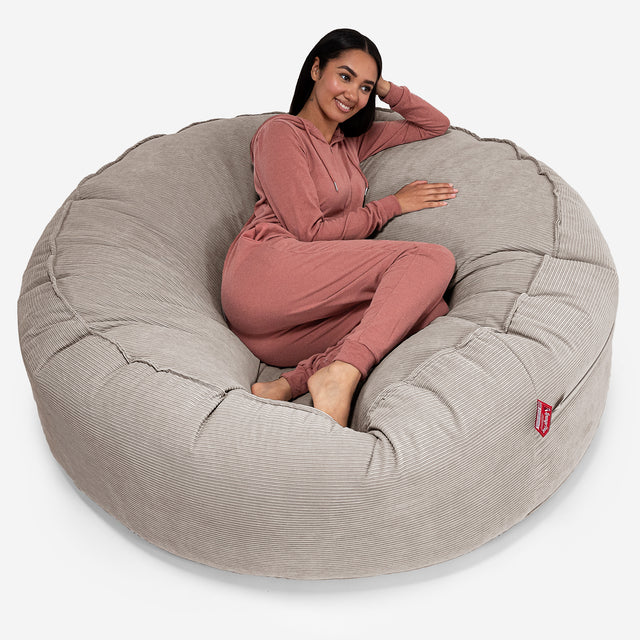 Mega Mammoth Bean Bag Sofa - Pinstripe Mink 01