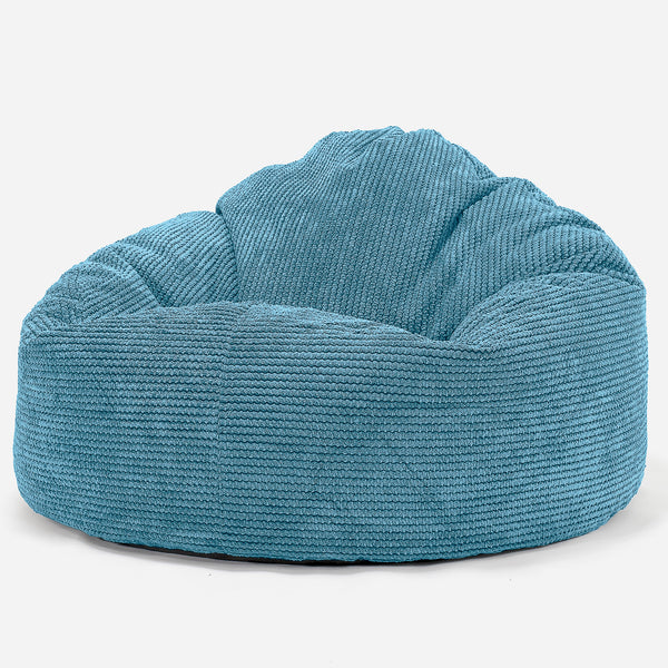 Mini Mammoth Bean Bag Chair - Pom Pom Aegean Blue 01
