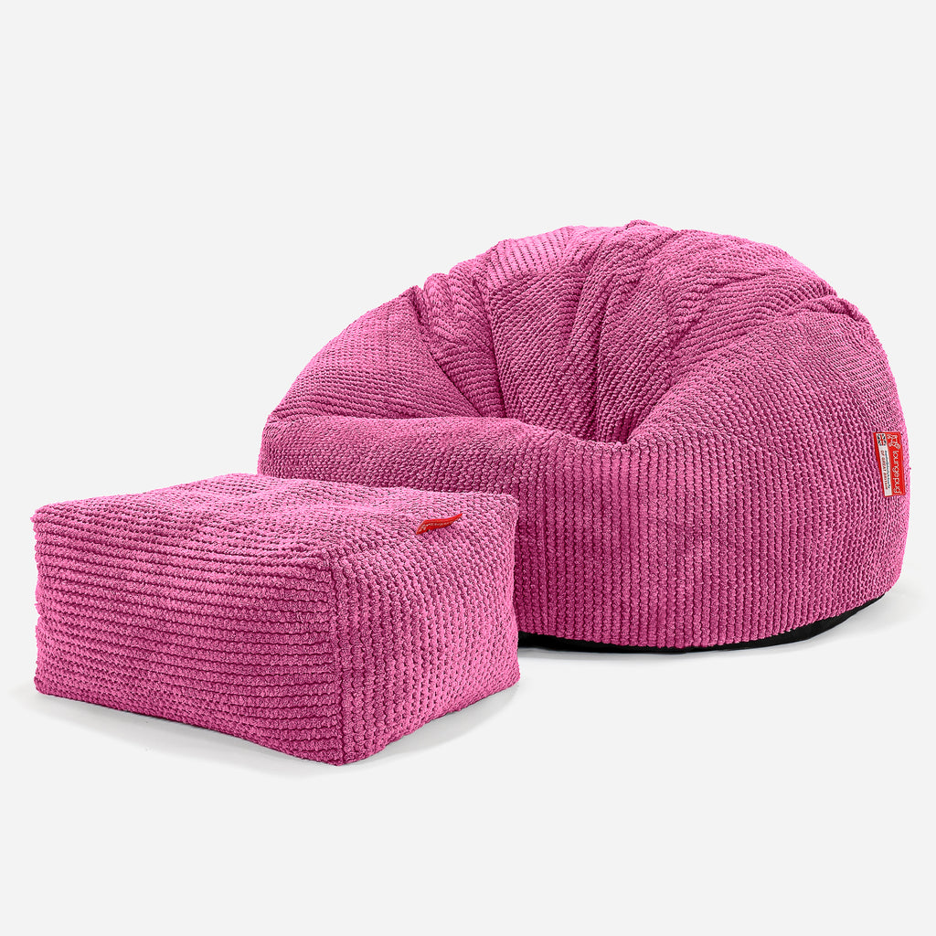 Classic Bean Bag Chair - Pom Pom Pink 02