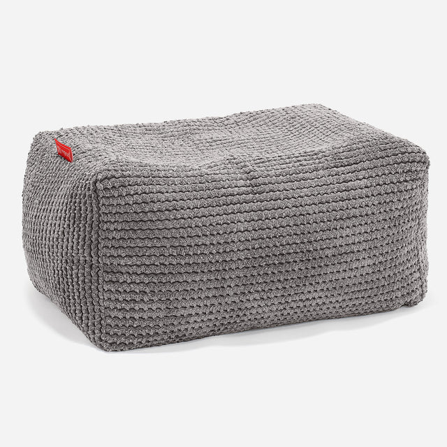 Small Footstool - Pom Pom Charcoal Grey 01