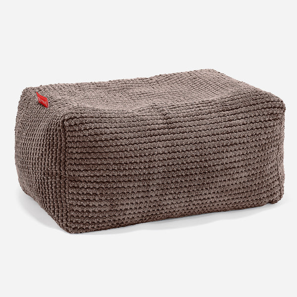 Small Footstool - Pom Pom Chocolate Brown 01