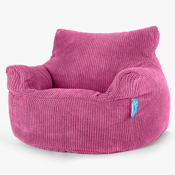 Children's Armchair 3-8 yr Bean Bag - Pom Pom Pink 01
