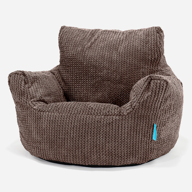 Toddlers' Armchair 1-3 yr Bean Bag - Pom Pom Chocolate Brown 01