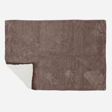 Sherpa Throw / Blanket - Pom Pom Chocolate Brown 03