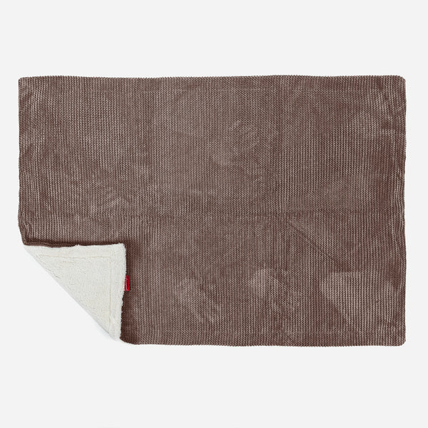 Sherpa Throw / Blanket - Pom Pom Chocolate Brown 01
